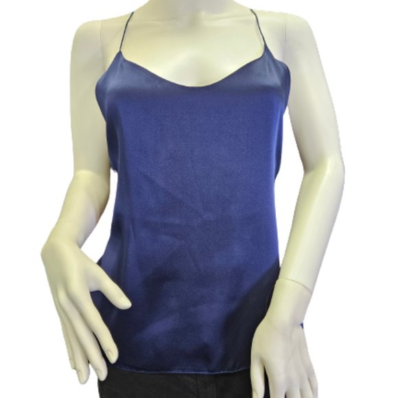 Size M Blue Silk Camisole - Picture 1 of 5